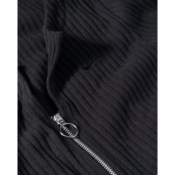 Nike FN3682-010 Women's Sz M Black Chill Rib Slim Fit Full-Zip Cardigan - Picture 13 of 13